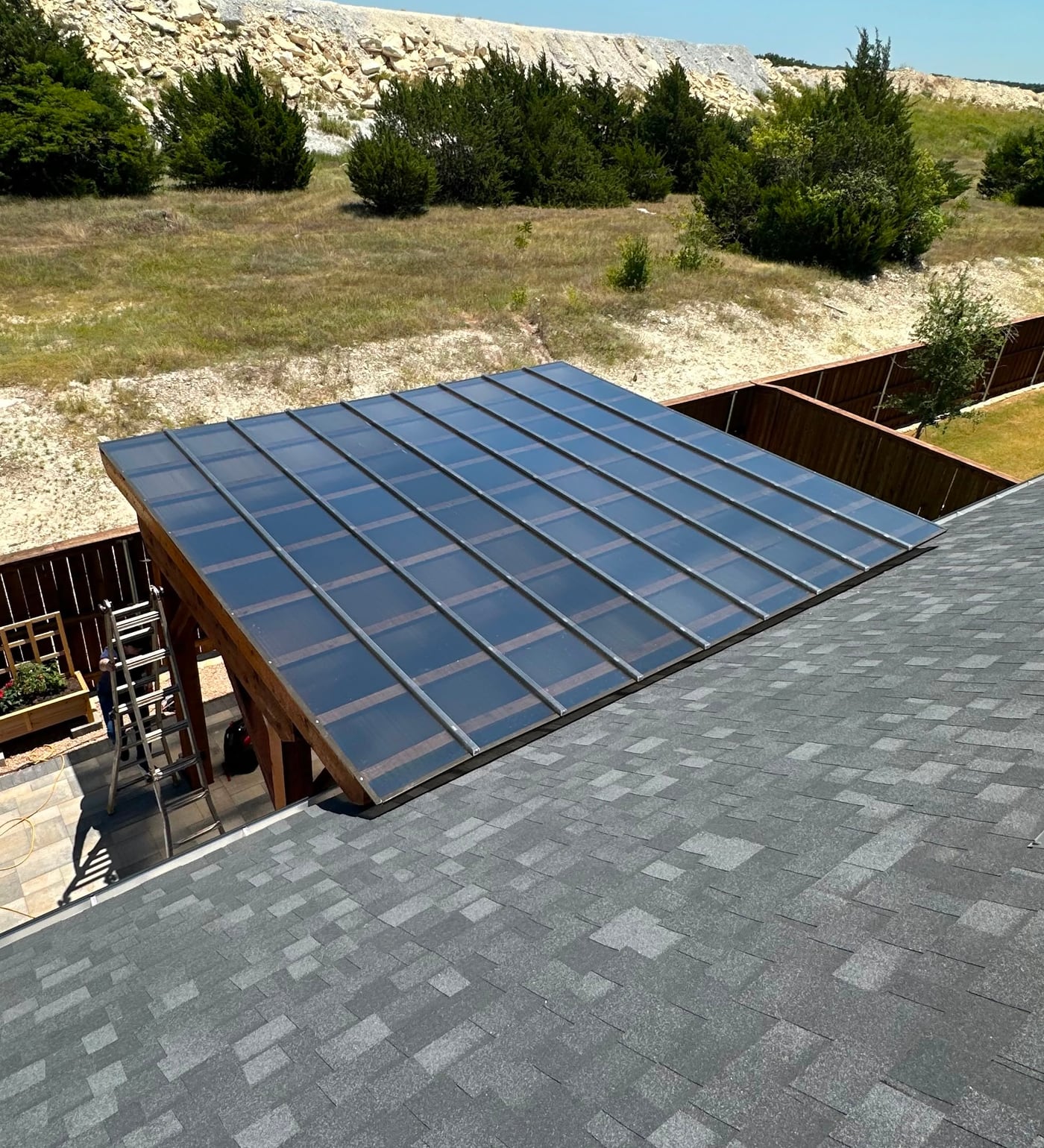 Covered patio ShadeIt built in Dallas Fort Worth