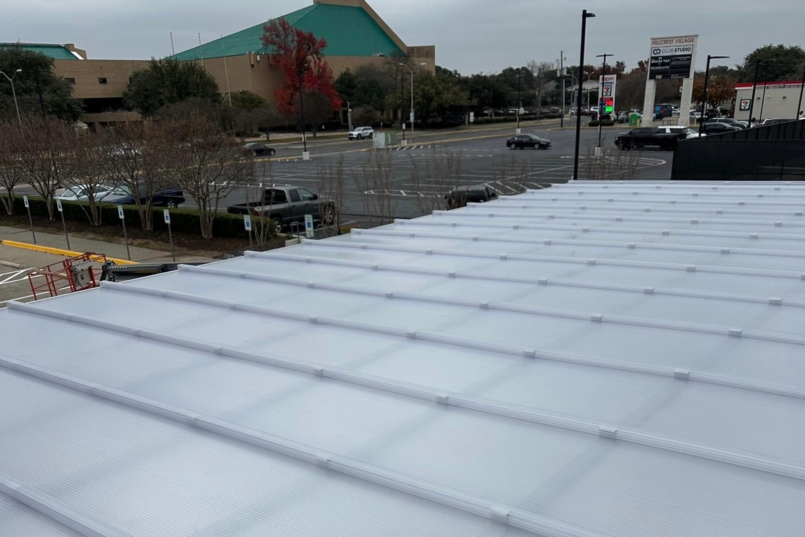 Patio cover, full span